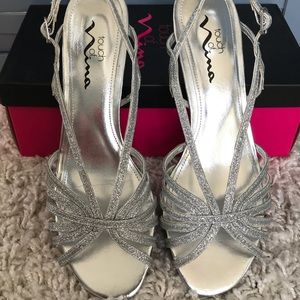 Silver Sandals -Nina 8 Mother of the Bride - Groom